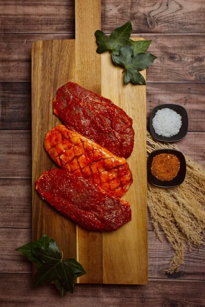 Filet canard marinée échalotte